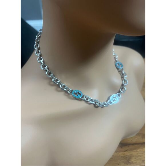 Gucci reversible gg silver tone necklace - Picture 7 of 13